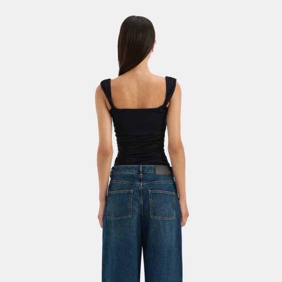 236. SIR. Elm Twist Black Stretch Tank Top $260 Sz 0 XS EUC - Picture 3 of 4